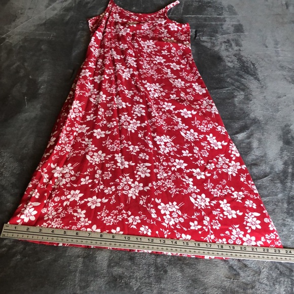 Girls size 10 ally b red and white floral dress - Picture 2 of 8